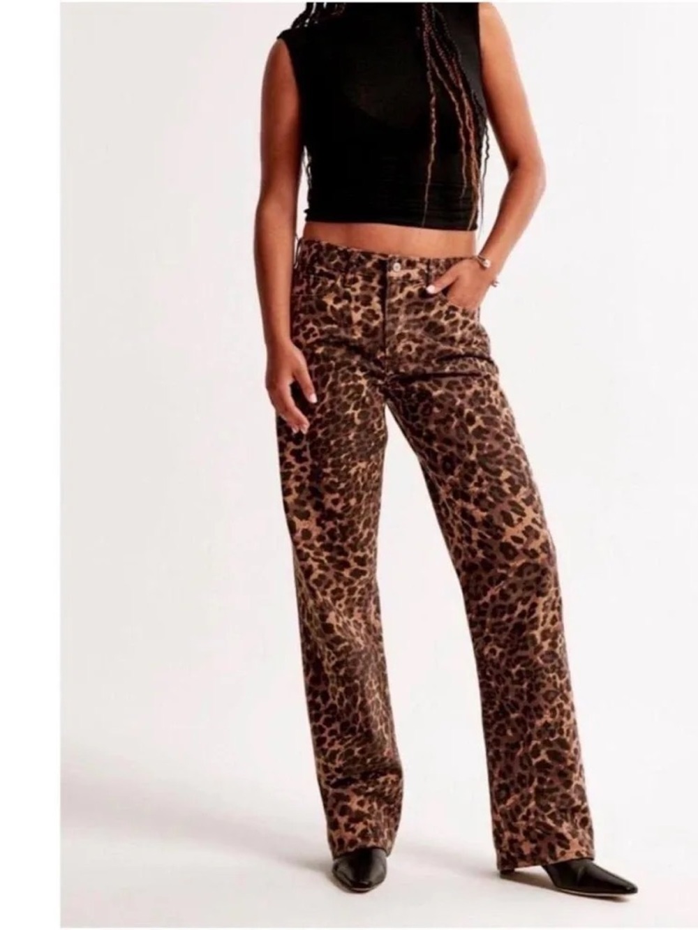 Abercrombie Leopard Print Baggy Pants
